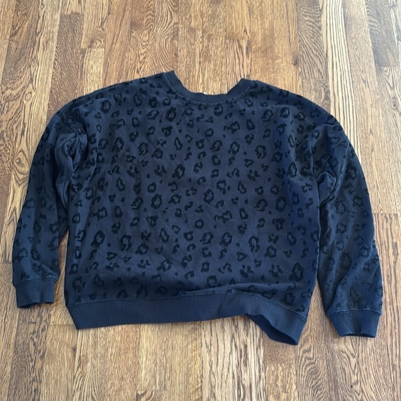 Z Supply Women’s Black Leopard Print Women's Sweater Size Small - Picture 5 of 7